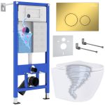 Комплект инсталляции с унитазом 6 в 1 Roxen StounFix Dual Fresh 968356 (состоит из: 710200, Santi 410260G, 530205-01)
