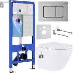 Комплект инсталляции с унитазом 6 в 1 Roxen StounFix Dual Fresh 968424 (состоит из: 710200, Steel 420280S, 530185-01Х)