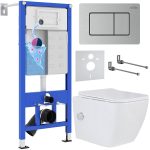 Комплект инсталляции с унитазом 6 в 1 Roxen StounFix Dual Fresh 968439 (состоит из: 710200, Steel 420280S, 530135-01X)