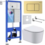 Комплект инсталляции с унитазом 6 в 1 Roxen StounFix Dual Fresh 968480 (состоит из: 710200, Steel 420280GB, 530120-01)