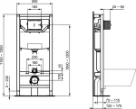 Промо комплект:  инсталляция с унитазом Ideal Standard Tesi Aquablade + кнопка Oleas M3 белая — изображение 3