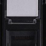 Розетка компьютерная RJ45 cat5e UTP 1 модуль, черный