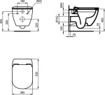 Промо комплект:  инсталляция с унитазом Ideal Standard Tesi Aquablade + кнопка Oleas M3 белая — изображение 2