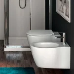 Комплект: инсталляция OLI 80 + клавиша смыва Slim черная матовая + унитаз подвесной Ideal Standard Connect AquaBlade с сиденьем Soft-Close, 885111+659055+E047901+E772401 — изображение 7