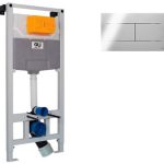 Инсталляция для унитаза OLI120 885052 + клавиша смыва Slim хром 659044