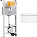 Инсталляция для унитаза OLI120 099949 + клавиша смыва Slim белая 659041