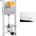 Инсталляция для унитаза OLI120 099949 + клавиша смыва Iplate хром 670004