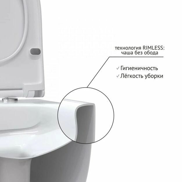 Комплект: инсталляция OLI 80 + клавиша смыва Slim белая + унитаз подвесной Bocchi V-Tondo с тонким сиденьем микролифт, 885111+659041+1416-001-0129 — изображение 11