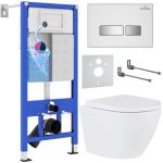 Комплект инсталляции с унитазом 6 в 1 Roxen StounFix Dual Fresh 634261 (состоит из: 710200, Glass 430280W, 530185-02)