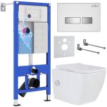 Комплект инсталляции с унитазом 6 в 1 Roxen StounFix Dual Fresh 640526 (состоит из: 710200, Glass 430280W, 530135-01X)