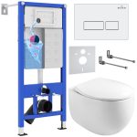 Комплект инсталляции с унитазом 6 в 1 Roxen StounFix Dual Fresh 964170 (состоит из: 710200, Caspia 410280W, 530170-01)