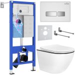 Комплект инсталляции с унитазом 6 в 1 Roxen StounFix Dual Fresh 964909 (состоит из: 710200, Glass 430280W, 530110-01B)