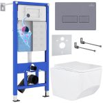 Комплект инсталляции с унитазом 6 в 1 Roxen StounFix Dual Fresh 966786 (состоит из: 710200, Caspia 410280DG, 530145-01)