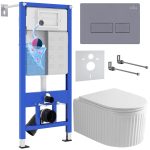 Комплект инсталляции с унитазом 6 в 1 Roxen StounFix Dual Fresh 968226 (состоит из: 710200, Caspia 410280DG, 530200-01)