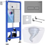 Комплект инсталляции с унитазом 6 в 1 Roxen StounFix Dual Fresh 968322 (состоит из: 710200, Caspia 410280M, 530205-01)