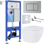 Комплект инсталляции с унитазом 6 в 1 Roxen StounFix Dual Fresh 968421 (состоит из: 710200, Steel 420280S, 530185-02)