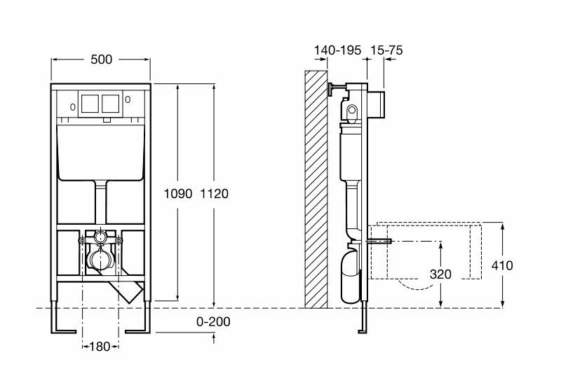 Инсталляция для унитаза Roca In-Wall Duplo WC 89009000K — изображение 2