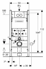 Система инсталляции для унитазов Geberit Duofix Delta 458.124.21.1 3 в 1 с кнопкой смыва — изображение 3