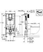 Система инсталляции для унитаза-биде GROHE Rapid SL 39112000 (1.13 м) — изображение 2