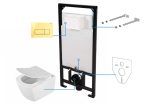 Комплект Deante Anemon Zero 6 в 1 с инсталляцией CDZZ6ZPW (клавиша золото)