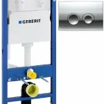 Инсталляция для унитаза Geberit Duofix Delta 458.103.00.1 с клавишей Delta 21 115.125.21.1 хром