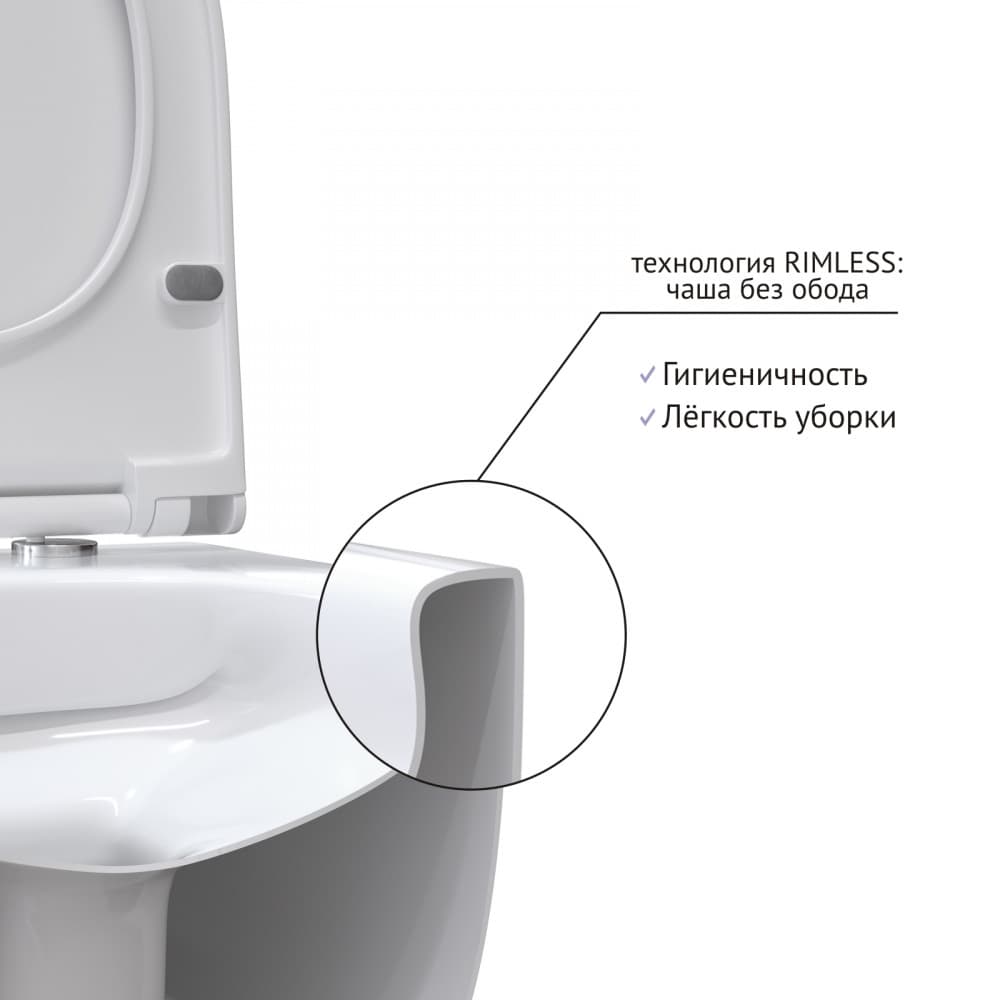 Комплект: инсталляция grohe 38772001 + унитаз Bocchi V-Tondo 1416-001-0129 — изображение 3