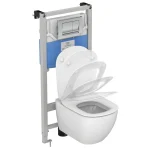 Промо комплект: инсталляция с унитазом Ideal Standard Tesi Aquablade + кнопка Solea M1 хром — изображение 10
