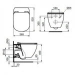 Промо комплект: инсталляция с унитазом Ideal Standard Tesi Aquablade + кнопка Solea M1 хром — изображение 5