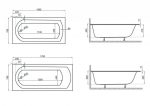 Акриловая ванна Polimat Classic Slim 170x75 с ножками — изображение 4
