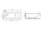 Акриловая ванна Polimat Classic Slim 180x80 с ножками — изображение 4