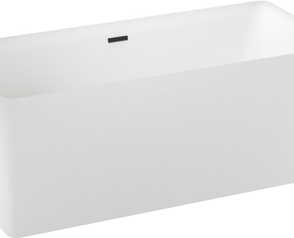 Акриловая ванна Wellsee Pure BY Wellsee 166x77, отдельностоящая, белый матовый, черный