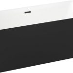Акриловая ванна Wellsee Pure BY Wellsee 166x77, отдельностоящая, белый глянц., черный матов./черный