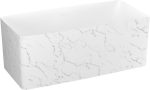 Акриловая ванна Wellsee Pure BY Wellsee 166x77, отдельностоящая, белый глянцевый, белый матов. мрамор/белый