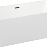 Акриловая ванна Wellsee DeSire 159.5x77, отдельностоящая, белый глянцевый/черный