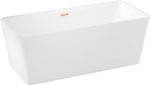 Акриловая ванна Wellsee DeSire 175.5x76, отдельностоящая, белый глянцевый/золото
