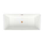Акриловая ванна Wellsee DeSire 175.5x76, отдельностоящая, белый глянцевый/золото — изображение 5