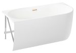 Акриловая ванна Wellsee Belle Spa 150x75, левая, с клапаном золото — изображение 4