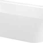Акриловая ванна Wellsee Camellia 167x82, отдельностоящая левая, белый глянцевый/черный