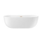 Акриловая ванна Wellsee Chic Riviera 170x76, отдельностоящая, белый глянцевый/золото — изображение 4