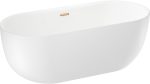 Акриловая ванна Wellsee Chic Riviera 170x76, отдельностоящая, белый глянцевый/золото