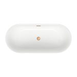 Акриловая ванна Wellsee Chic Riviera 170x76, отдельностоящая, белый глянцевый/золото — изображение 2