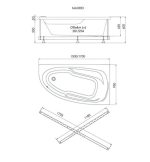 Акриловая ванна 1ACReal Мадрид 150x95, угловая, правая, Щ0000045644 — изображение 8