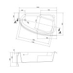 Акриловая ванна Cersanit Joanna 160x95, правая — изображение 8