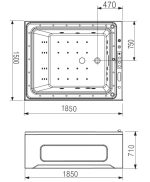 Гидромассажная ванна Gemy G9268 K 185x150 — изображение 8