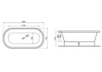 Акриловая ванна Polimat Amona 150x75 отдельностоящая, белый — изображение 5