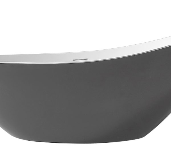 Акриловая ванна Abber AB9233G 184x79 отдельностоящая, серый