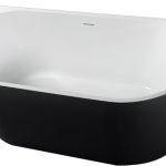 Акриловая ванна Abber AB9216-1.7MB 170x80 пристенная, черный матовый
