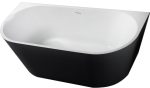 Акриловая ванна Abber AB9216-1.7MB 170x80 пристенная, черный матовый