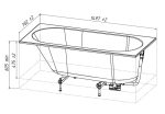 Ванна из искусственного камня Belux Борнео 150x70, белый — изображение 5