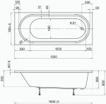 Акриловая ванна 1Marka Poseidon Darina 150x70 — изображение 5